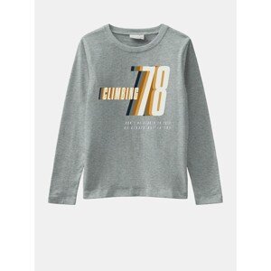 Grey boys' T-shirt with name print it Victor - unisex