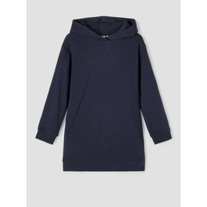 Dark blue long girls' hoodie name it Sia - unisex