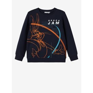 Dark blue boys' sweatshirt with name it Space print - unisex