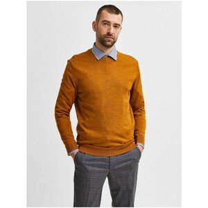 Mustard Men's Wool Sweater Selected Homme Town - Men's