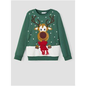 Green Boys' Christmas Sweatshirt name it Snaf - unisex