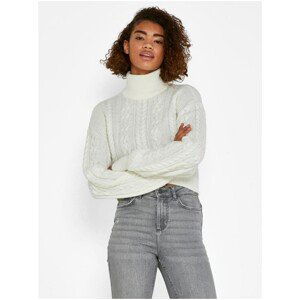 Cream Turtleneck Noisy May Freya - Women