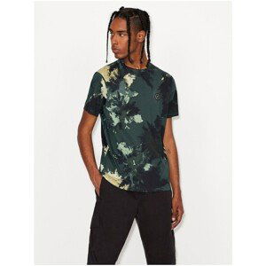 Dark Green Men's Patterned T-Shirt Armani Exchange - Men