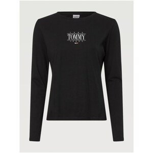 Black Women's T-Shirt with Tommy Jeans Print - Women