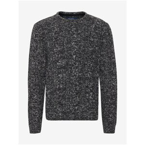 Dark Grey Brindle Ribbed Sweater Blend - Men
