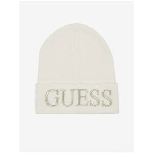 Cream women's cap with Guess inscription - Women