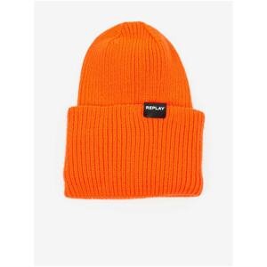 Orange Men's Ribbed Winter Cap Replay - Men's