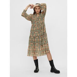 Khaki patterned dress . OBJECT Steph Gia - Women