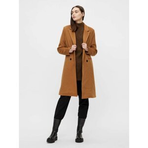 Brown coat with an admixture of wool . OBJECT Linea - Women