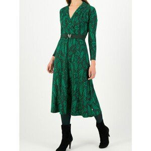 Green Women's Patterned Midi Dress Blutsgeschwister Healing Herbs - Women