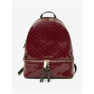 Women's Burgundy Backpack Michael Kors Rhea Zip Medium - Women