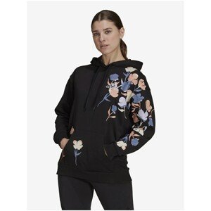 Black Women's Sweatshirt with Floral Pattern adidas Performance Flora - Women