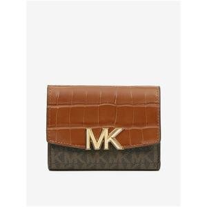 Brown Women's Wallet with Crocodile Pattern Michael Kors Karlie - Women