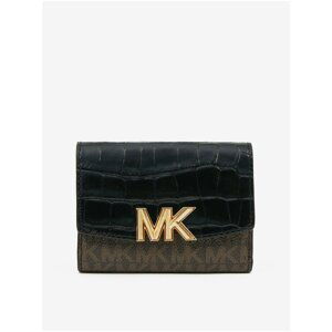 Black-brown women's wallet with crocodile pattern Michael Kors Kar - Women