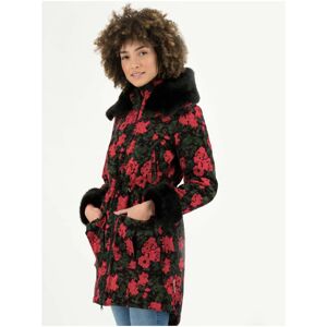 Green-Red Women's Winter Parka Blutsgeschwister Trot the Fox - Women