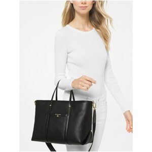 Black Leather Handbag Michael Kors Beck - Women