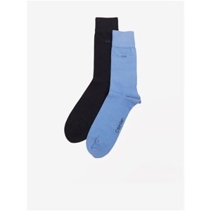 Two pairs of men's socks in black and blue Calvin Klein - Men