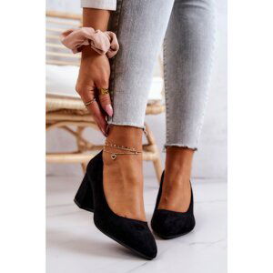 Suede Pumps Sergio Leone PB411 Black