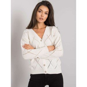 RUE PARIS Ecru Women's buttoned sweater