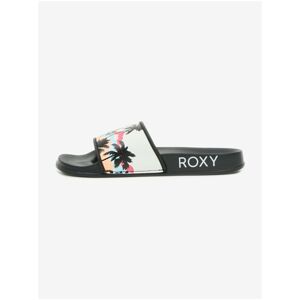 Black Women's Patterned Slippers Roxy Slippy - Women