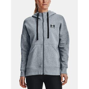 Under Armour Sweatshirt Rival Fleece FZ Hoodie-GRY - Women's