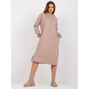 Light beige basic sweatshirt dress Stella RUE PARIS