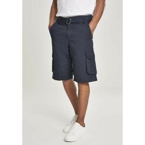 Belted Cargo Shorts Ripstop navy