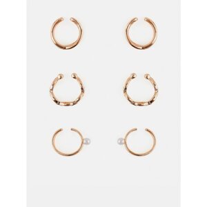 Set of three pieces of earrings in gold Pieces Luz - Women