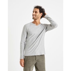 Celio Cotton T-Shirt with Long Sleeves - Men