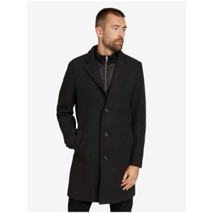 Black Men's Wool Coat Tom Tailor - Men's