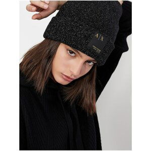 Black Women's Ribbed Beanie Armani Exchange - Women