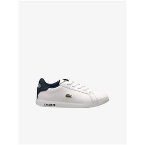 Black-and-White Men's Leather Sneakers Lacoste Gripshot Mid - Mens