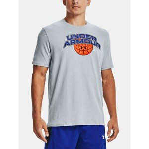 Under Armour T-Shirt UA BBALL BRANDED WRDMRK SS-GRY - Men