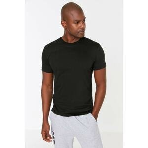 Trendyol Black Men's Slim Fit Short Sleeve Crew Neck Back Printed T-Shirt