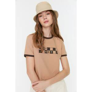 Trendyol Stone Printed Crop T-Shirt