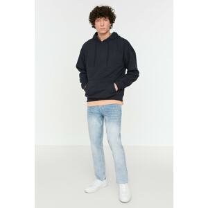 Trendyol Sweatshirt - Navy blue - Oversize