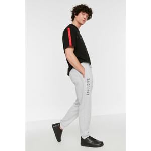 Trendyol Gray Men's Regular Fit Rubber Leg Sweatpants