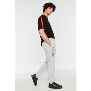 Trendyol Gray Men's Regular Fit Rubber Leg Sweatpants