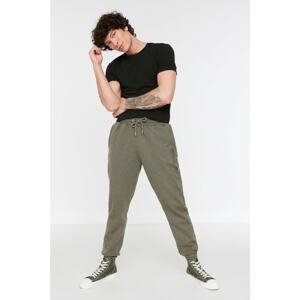 Trendyol Khaki Men's Regular/Normal Fit Sweatpants with Rubber Legs