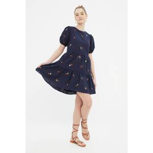 Trendyol Navy Blue Embroidered Dress