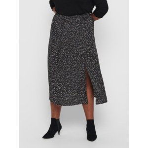 Black Floral Midi Skirt ONLY CARMAKOMA Nori - Women