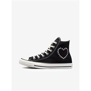 Black Women Patterned Ankle Sneakers Converse Chuck Taylor All St - Women