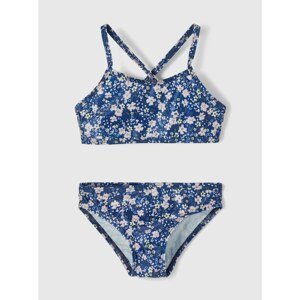 Blue Girly Floral Two Piece Swimsuit name it Felisia - unisex