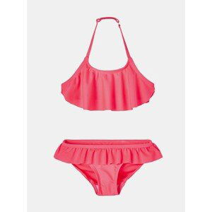 Pink girls' two-piece swimsuit with ruffles name it Fini - unisex