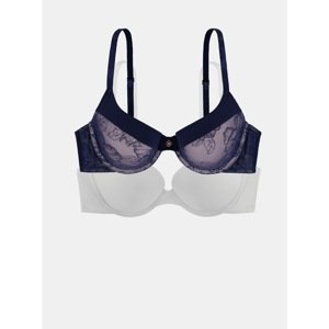 Set of two bras in white and blue DORINA - Women