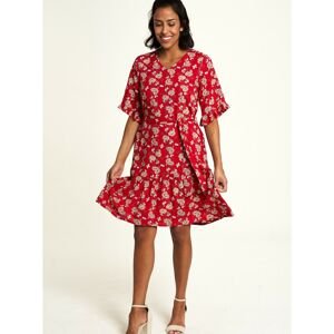 Red Floral Dress Tranquillo - Women