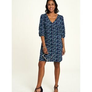 Blue Patterned Dress Tranquillo - Women