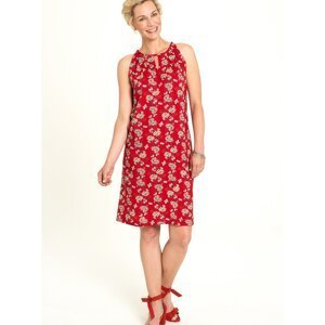 Red Floral Dress Tranquillo - Women