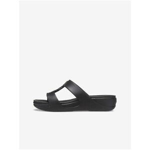 Crocs Black On Gusset Slipper Monterey Shimmer Black - Women