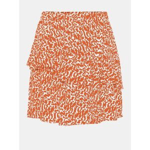 AWARE by VERO MODA Orange patterned skirt with frills VERO MODA Hanna - Women